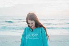 Load image into Gallery viewer, Blue wave sweatshirt
