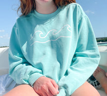 Load image into Gallery viewer, Blue wave sweatshirt
